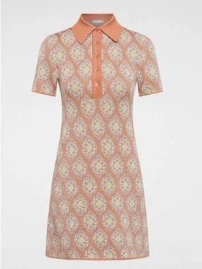 Scanlan Theodore Knit Brocade Dress